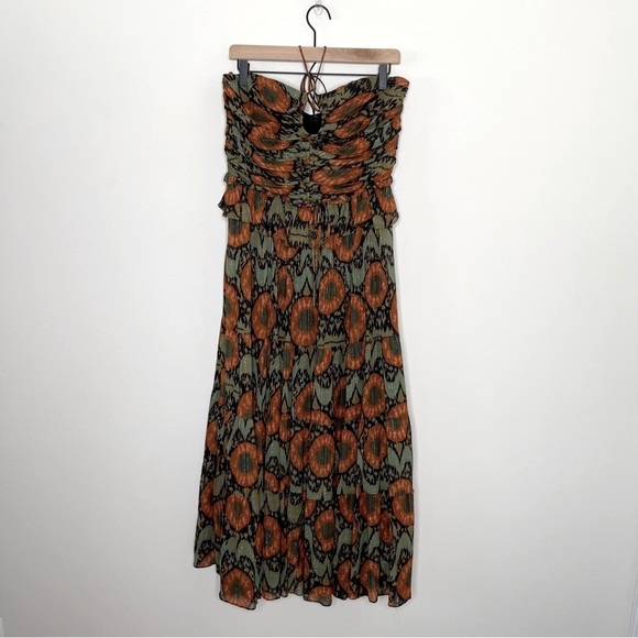 Ulla Johnson Evanthe Fit & Flare Halter Floral Chiffon Dress Midi wedding guest - Picture 4 of 16